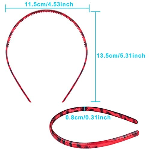 30 Piece Duufin Colorful Thin Plastic Headbands for Girls & Women