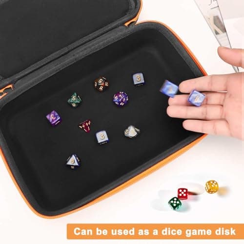 MOSISO DND Dice Case, Black - Organizer for Role-Playing Games