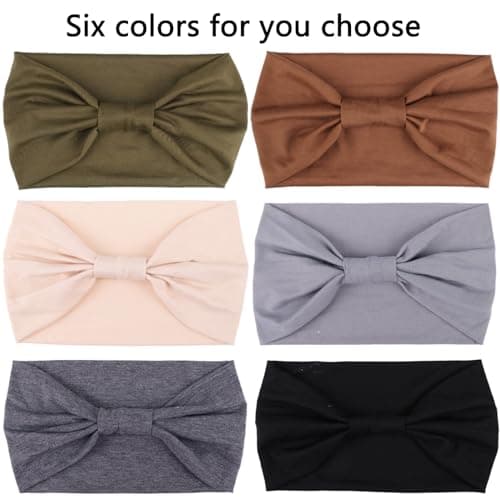 XTREND 4 Packs Wide Elastic Knotted Headbands Bohemian Style+='