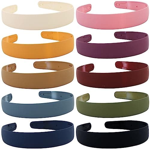 Wecoe 10pcs Colorful Teeth Headbands for Women and Girls