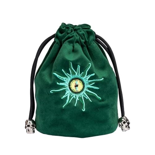 Velvet Dice Bag with Octopus Pattern for Tabletop Roleplaying Games