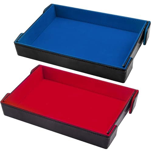 SIQUK Gray Violet Magnetic Dice Tray for D&D RPG Games