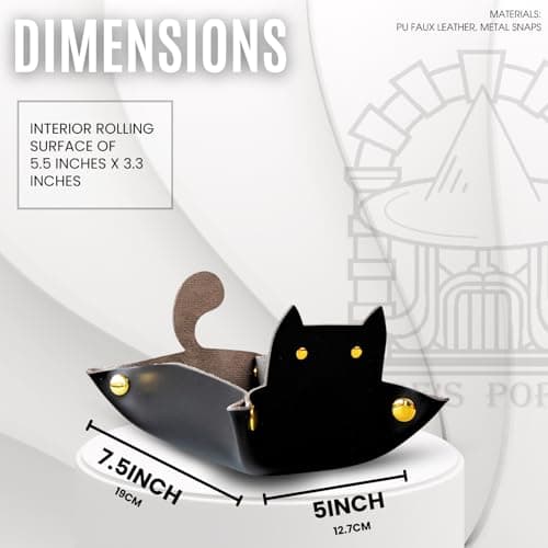 Sage’s Portal Enchanted Cat Dice Tray - Black (DND, D&D)