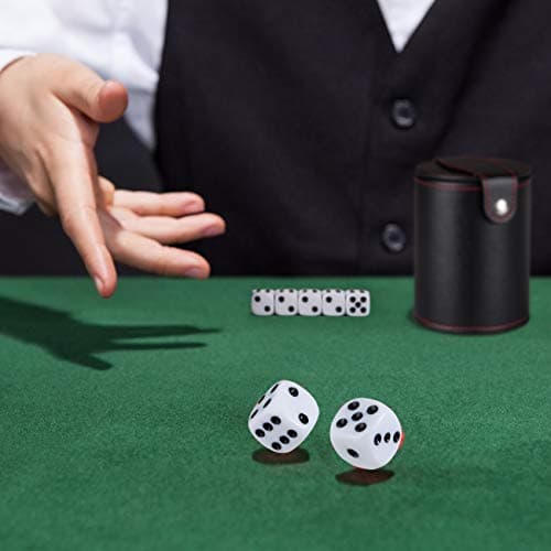 GWHOLE Leather Dice Shaker Cup with Lid for Games