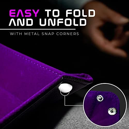 AKO Dice Purple Velvet Tray for RPG, DND, and More