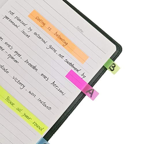 Neon Index Tabs and Sticky Notes for Students, 300 Pieces