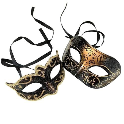MasqStudio Couples Masquerade Ball Mask for Cosplay & Mardi Gras Prom