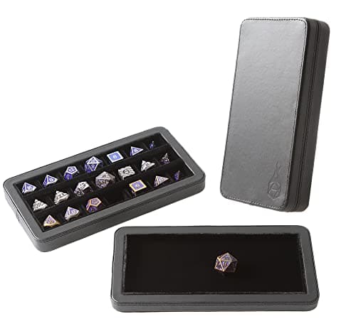 Forged Dice Co. Standard Divided Dice Case with Tray & Magnetic Closure - Black