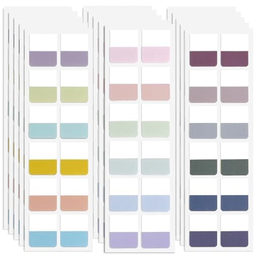 Potanro 720pcs Colorful Writable Book Tabs for Notebooks & Filing