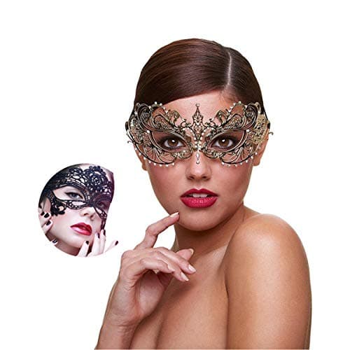 Glamorous Rhinestone Venetian Mask for Women