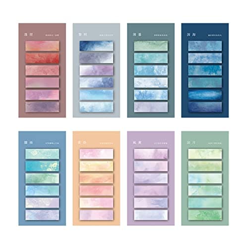 Pastel Multicolor 960 Sheets Landscape Sticky Tabs for Book Organization