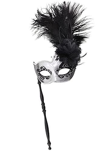 Coolwife Feather Masquerade Mask for Halloween and Cosplay