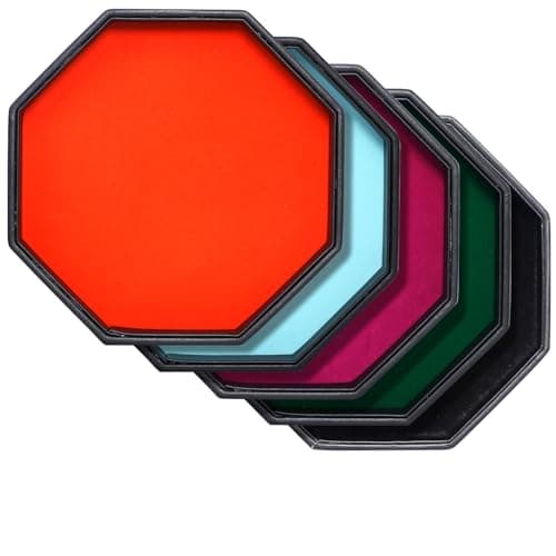 Octagon Dice Rolling Tray Set with PU Leather Velvet (Green)