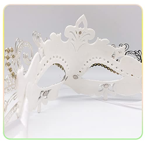 Geek-M Couple Masquerade Mask for Mardi Gras, Christmas, & New Year Parties