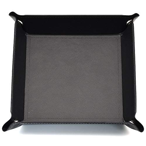 Collapsible Leather Dice Tray for Tabletop RPGs (D&D, Pathfinder)