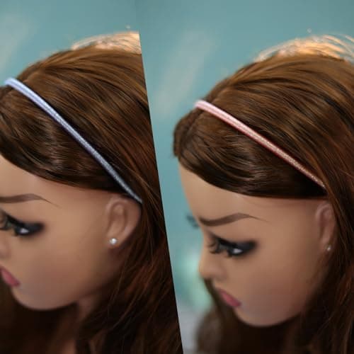 Minihope Skinny Multicolor Headbands - 6 Pack Durable & Adjustable - Instant Style