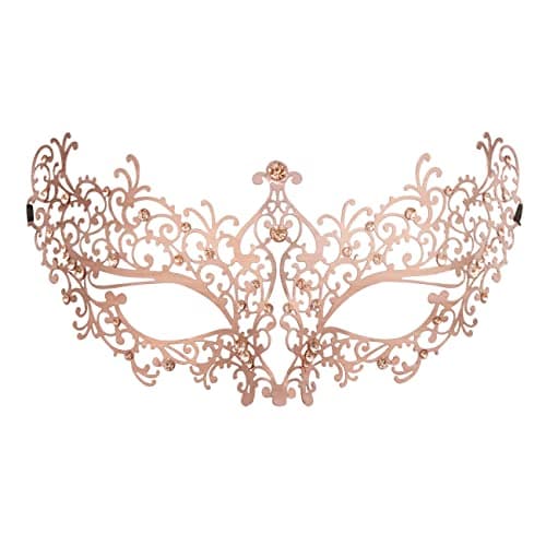 Coddsmz Laser Cut Metal Masquerade Mask for Venetian Parties