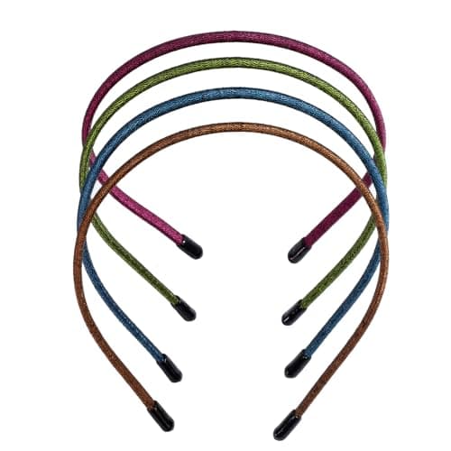 Minihope Skinny Multicolor Headbands - 6 Pack Durable & Adjustable - Instant Style