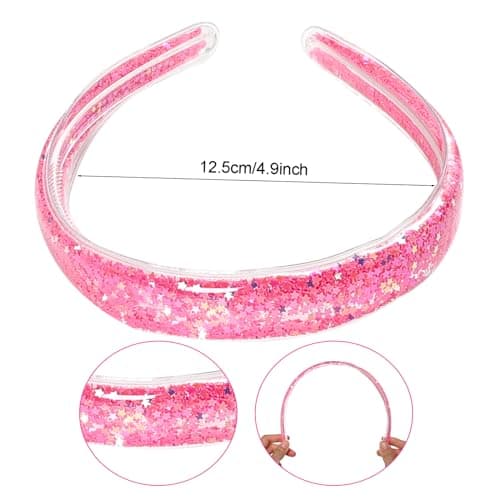 Glitter Headbands for Girls, Sparkly Confetti Headbands for Kids, Sequin Hair Accessories for Little Girls