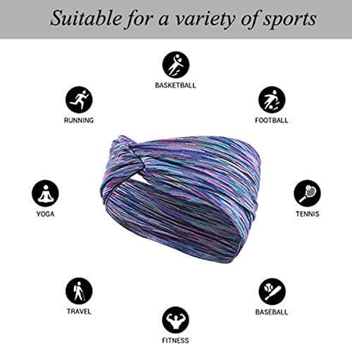 6 Pack Women's Workout Headbands for Fitness & Sports