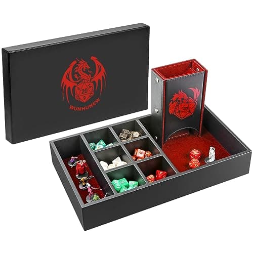 4-in-1 D&D Dice Tray & Storage Tower - Perfect RPG Gift for DMs & Players