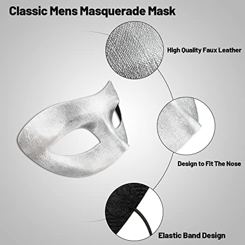 FunMular Couple Venetian Mask with Stick for Halloween Mardi Gras