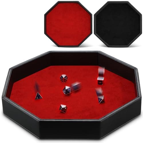 Octagon Dice Tray 11.5 Inch Dice Mat for RPG Table Games