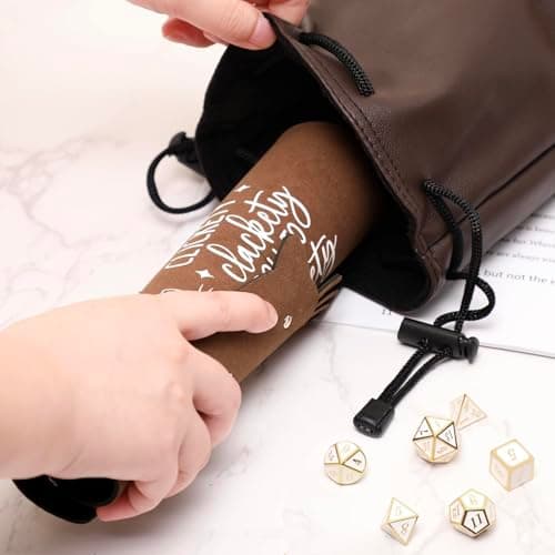 Portable Leather Dice Holder & Tray for DND & RPG Game Players