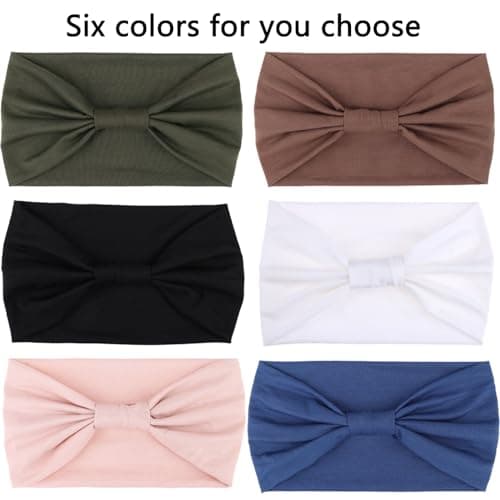 XTREND 4 Packs Wide Elastic Knotted Headbands Bohemian Style+='