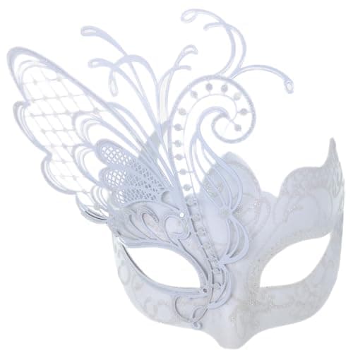 Ubauta Rhinestone Venetian Women Mask for Masquerade/Costume Ball (Gold Blue Butterfly)