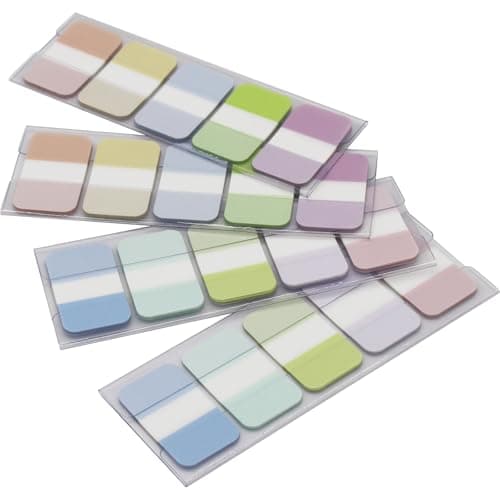 Assorted Colors 0.98x1.71 Inch Sticky Tabs, 4 Dispensers/Pack, 400 Pages Total