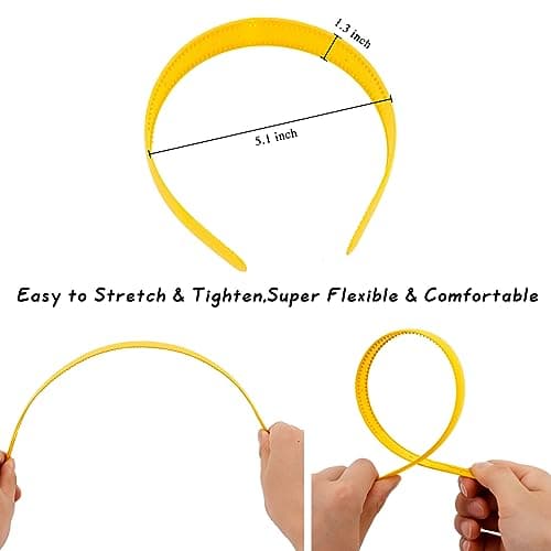 Wecoe 10pcs Colorful Teeth Headbands for Women and Girls