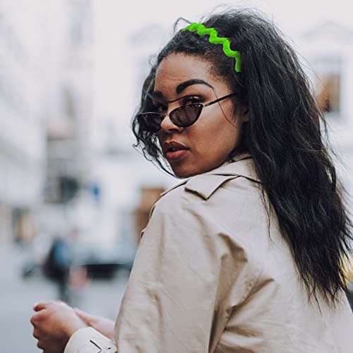 Duufin Colorful Zigzag Hair Headbands - Non-Slip, Fabric Covered