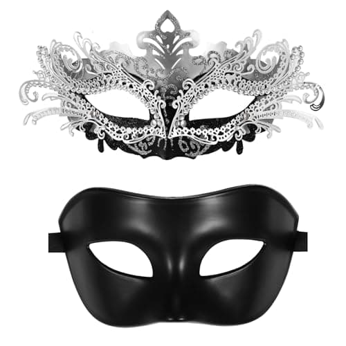 OIDEA Roman Greek Venetian Mask for Couple Halloween Party Costume Ball