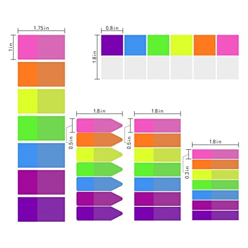 iKyce Clear Self-Adhesive Arrow Tabs, 680 Pieces, Book Markers & Highlights