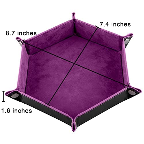 SIQUK Hexagon Dice Trays for Tabletop Games(4 Colors)