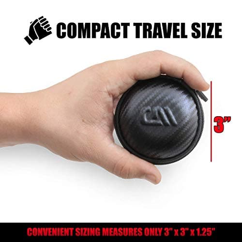 CASEMATIX Ultra-Compact Travel Dice Case with Non-Scratch Interior and Metal Carabiner