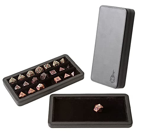 Forged Dice Co. Large Divided Case with Tray - 21 Felt-Lined Chambers, Magnetic Lid - Purple
