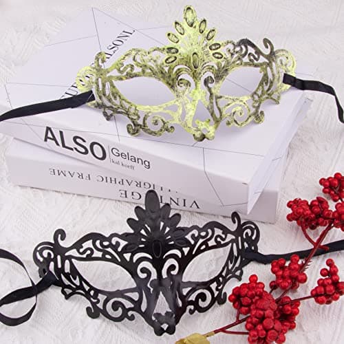 FEQO 48 Pieces Vintage Venetian Masquerade Masks