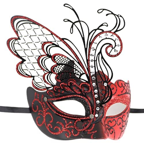 Coolwife Metal Venetian Masquerade Mask for Mardi Gras Party Evening Prom