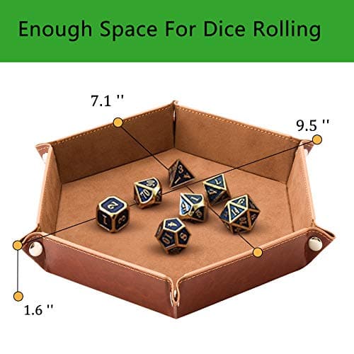 SHYVIA Metal Dice Tray for RPG & DND Table Games