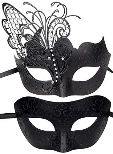 Couple's Venetian Masquerade Masks Accessory