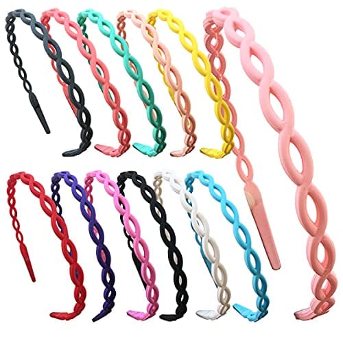 Springtime Colorful 12pcs Chain Headbands for Girls & Kids