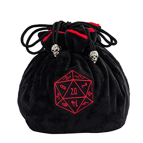 Velvet Dice Bag with Octopus Pattern for Tabletop Roleplaying Games