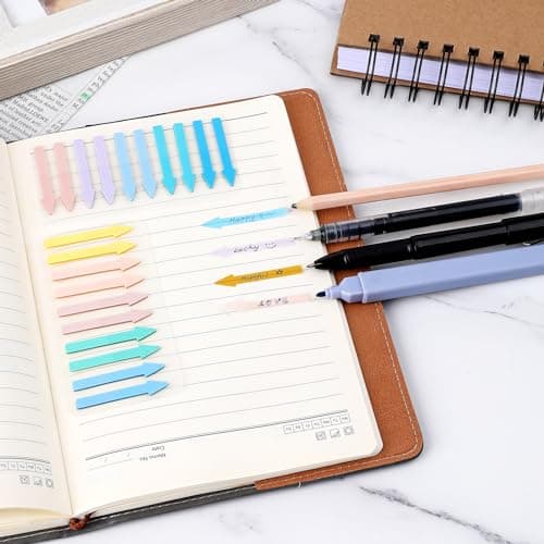 1200Pcs Arrow Colored Sticky Tabs for Office, School, and Annotating Books