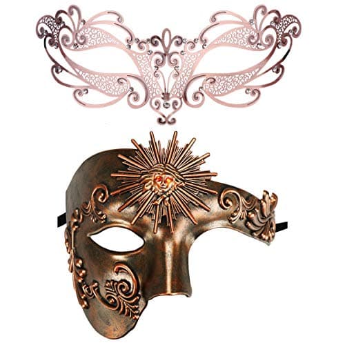 Couples Masquerade Mask Set for Holidays & Parties