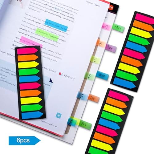 1200pcs Multi-Colored Arrow Flag Index Tabs for Book Marking