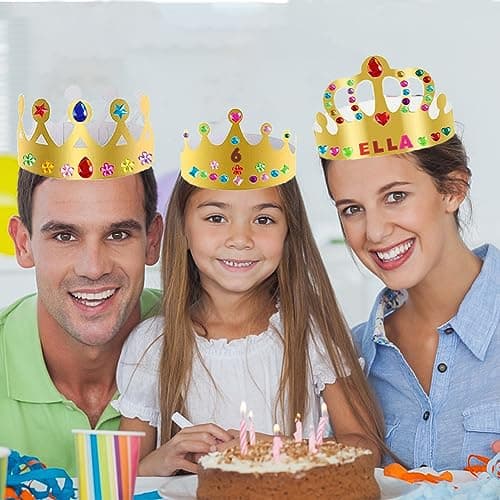 Decorative Paper Crowns for Birthday Party Hats - Kids