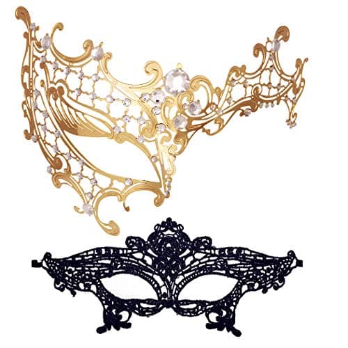 Glamorous Rhinestone Venetian Mask for Women