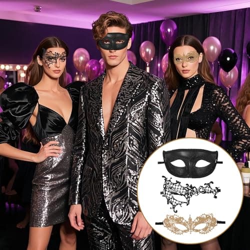 OIDEA Masquerade Lace Set for Couples: Costume Ball & Cosplay Party